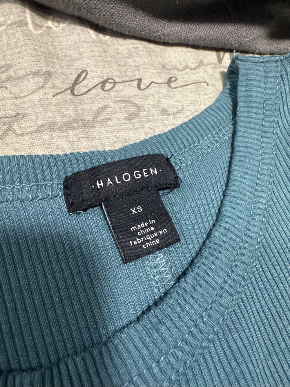 Halogen Teal Ribbed Tank Top - Picture 2 of 2